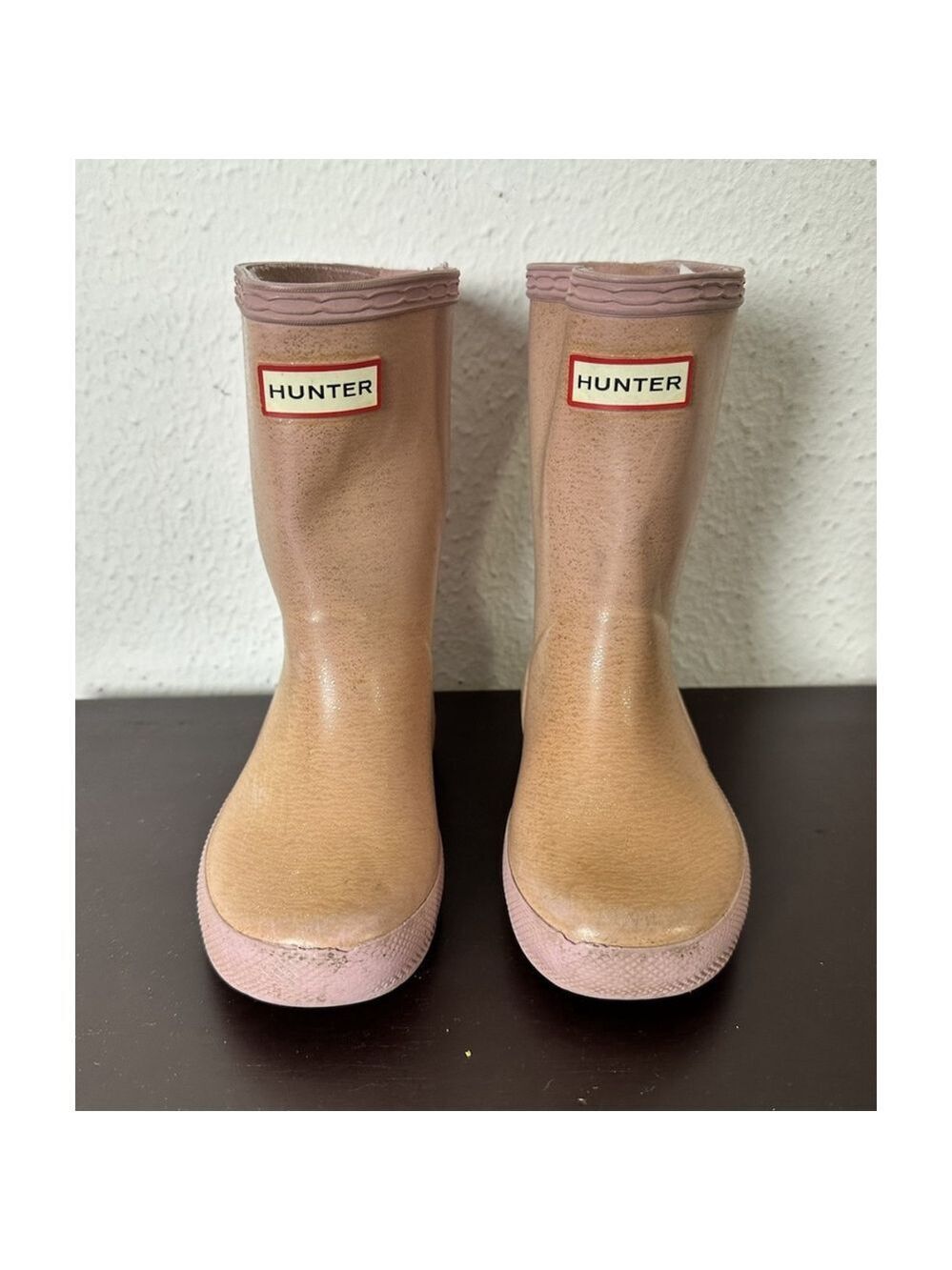 Hunter Rain Boots Pink Bella Little Girls US 7/ EU 25 Rubber Pull On Everyday